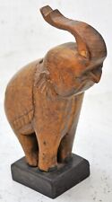 Used, Vintage Wooden Elephant Figurine Original Old Hand Carved for sale  Shipping to South Africa