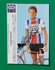 CYCLING cycling card JACQUES MICHAUD team COOP HOONVED ROSSIN 1984 Signed for sale  Shipping to South Africa