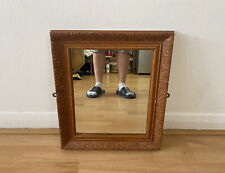 Stunning Vintage Wall Mirror With Wooden Frame & Carved Floral Design, used for sale  Shipping to South Africa