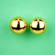 14K Yellow Gold Ball  Push Back Earrings, used for sale  Shipping to South Africa