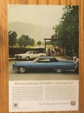 CAD67 VINTAGE Oryginalna 1967 Cadillac Kolorowa reklama 6/67 na sprzedaż  Wysyłka do Poland