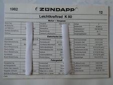 Zündapp datenblatt 1982 gebraucht kaufen  Wiesloch