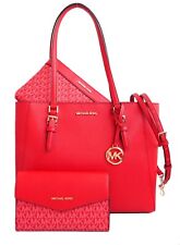 Używany, Michael Kors Charlotte LG Tote 3 w 1 Skórzana torba na ramię + 2x torby na ramię Nowe na sprzedaż  Wysyłka do Poland