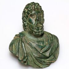 Antigo ornamento romano de bronze e busto de ferro de Zeus por volta de 100-200 dC, usado comprar usado  Enviando para Brazil