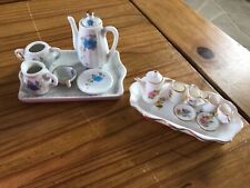 2 Cute dolls Teddy sized china tea sets for sale  Shipping to South Africa