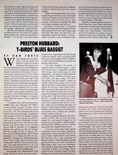 Bajista de blues Preston Hubbard 1987 T-Birds - artículo bajo vintage de 3 páginas segunda mano  Embacar hacia Argentina