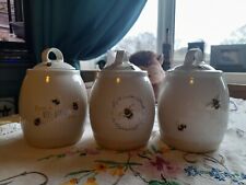 Bee pottery cannisters for sale  MARKET RASEN