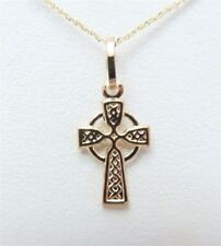 14k Yellow Gold Cross Pendant Necklace ~18" for sale  Shipping to South Africa