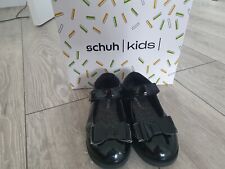 SCHUH GIRLS LAUGHTER BLACK PATENT BOW JNR SCHOOL SHOES - UK 11 - RRP £30.00 for sale  Shipping to South Africa