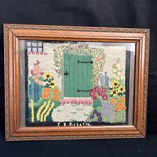 Vintage crewel embroidered for sale  Sykesville