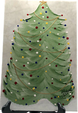  Telha pintada à mão para árvore de Natal assinada S PUTNAM feita no Brasil Eliane Tile   comprar usado  Enviando para Brazil