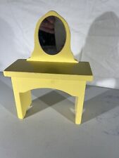 Muebles de madera para casa de muñecas KidKraft dormitorio espejo tocador escritorio... amarillo segunda mano  Embacar hacia Argentina