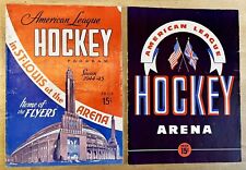 2 pares de programas de juegos de hockey de la Liga Americana de 1944 y 1945 de colección de St. Louis, usado segunda mano  Embacar hacia Argentina