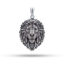 Calm Lion king Big Cat Animal Jungle Pendant 925 Silver Gift Men Leo for sale  Shipping to South Africa