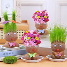 Room Decor Mini Grass Head Doll Small Potted Plant Watering Green Plants Beau EI na sprzedaż  Wysyłka do Poland
