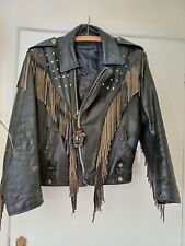 tassel leather jacket for sale  LANGPORT