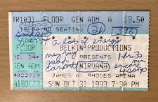 1993 NIRVANA IN UTERO TOUR AKRON OHIO INGRESSO CONCERTO STUB KURT COBAIN DAVE GROHL, usado comprar usado  Enviando para Brazil