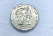 1879 Austria Plata 2 Florines Boda Moneda Conmemorativa Pieza de Joyería Rota segunda mano  Embacar hacia Argentina