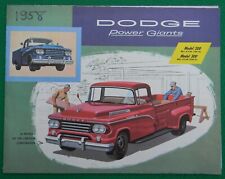 Dodge Trucks Power Giants 1958 modelo 200 y 300 folleto de ventas, usado segunda mano  Embacar hacia Argentina