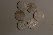 Usato, Lotto 6 monete 10 lire "spiga di grano" anni '50 usato  Benevento