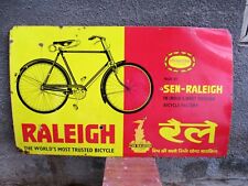 Letrero de porcelana de colección de bicicleta Raleigh talla 36 x 60" pulgadas segunda mano  Embacar hacia Argentina