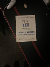 Glasgow celtic zurich for sale  GRANGEMOUTH