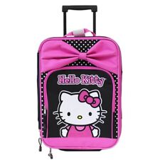 "Maleta de equipaje rodante con arco rosa Hello Kitty lunares negros 17""" segunda mano  Embacar hacia Argentina