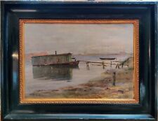 HOUSEBOAT, original oil painting for sale  Shipping to South Africa
