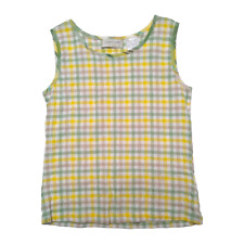 Camisa quadriculada vintage anos 90 grama limão sem mangas verde amarelo comprar usado  Enviando para Brazil