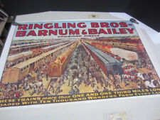 Usado, Pôster vintage P-25 125 Ringling Bros Barnum & Bailey CIRCUS 36"x23 1/2" trem comprar usado  Enviando para Brazil