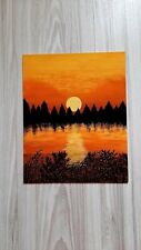 obraz akrylowy "Zachód słońca nad jeziorem", używany na sprzedaż  PL
