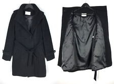 Casaco trench coat feminino Max Mara lã preto ITÁLIA com cinto tamanho M comprar usado  Enviando para Brazil