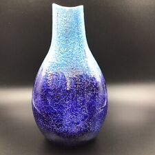 Italian Mid-Century Modern Blue Purple Glazed Art Pottery Ceramic Vase Numbered  for sale  Shipping to South Africa