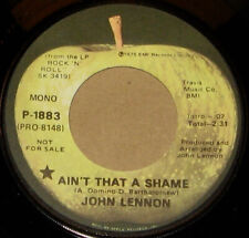 JOHN LENNON 1975 SOLO promoción Apple 45 Ain't That A Shame WLP DJ COPIA BEATLES CASI NUEVO segunda mano  Embacar hacia Argentina