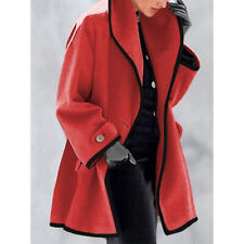 Casaco de lã trincheira com capuz folgado feminino quente bolso jaqueta sobretudo feminino comprar usado  Enviando para Brazil