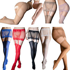 Used, Women's Stockings Pantyhose Thigh High Stockings Sheer Lace Garter Belt Tights for sale  Shipping to South Africa