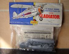 Airfix 1/72 scale Gloster Gladiator. Rare vintage type 2 yellow stripe header for sale  PETERBOROUGH
