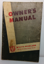 Owner manual willys d'occasion  Expédié en Belgium