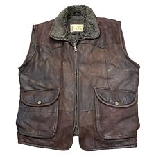 Vintage leather gilet for sale  UK