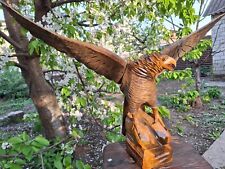  ORIGINAL Eagle Vintage Sculpture USSR Hand carved Home decor1960 Wooden figurin for sale  Shipping to South Africa