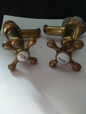 Antique brass taps. for sale  UK