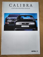 Opel Calibra "Cliff Motorsport Edition" brochure Opel for sale  Shipping to South Africa