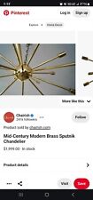 Sputnik chandelier black for sale  Mooresville