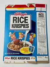 Kelloggs Rice Krispies 1983 caja de cereales con oferta de tarjeta de superestrellas de béisbol 3D, usado segunda mano  Embacar hacia Argentina