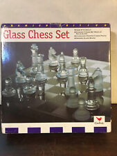 Conjunto de xadrez de vidro com tabuleiro de vidro fumê e peças de vidro., usado comprar usado  Enviando para Brazil