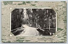 Hudson MA~Três Pontes Dirt Rd~Trilhos de Madeira~Borda de Casca de Árvore de Bétula~c1910 comprar usado  Enviando para Brazil