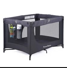 Used, Pamo Babe Portable Enclosed Baby Playpen Crib with Mattress and Carry Bag  Black for sale  Shipping to South Africa