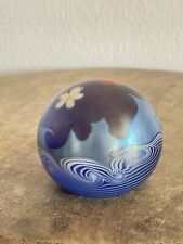 Used, Stephen Smyers Blue Nature Scene Paperweight 1978 2.25"H Round Art Glass for sale  Shipping to South Africa