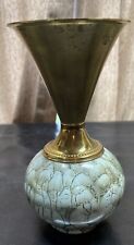 Vaso de cerâmica vintage de ouro aquático/turquesa Delft comprar usado  Enviando para Brazil