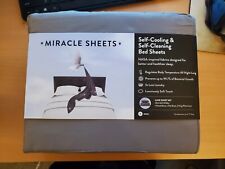 Miracle Brand Luxe Cooling Bed Sheets - 4-piece set- KING- CHARCOAL- Brand New for sale  Shipping to South Africa